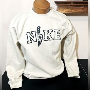 White Ghostface Scream Nike Pullover